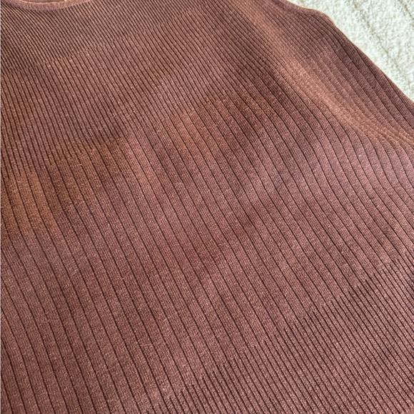 Brown Ribbed Tank Top - Picture 3 of 4